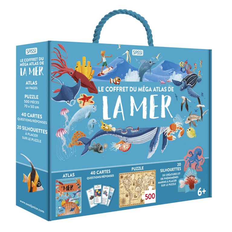 Le coffret du mega Atlas de la mer-Sassi-Super Châtaigne-Jeux éducatifs : Product type