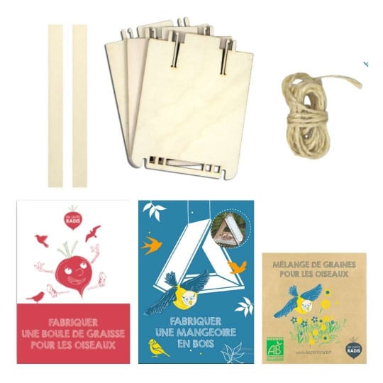 Le kit mangeoire pour oiseaux-Les Petits Radis-Super Châtaigne-Cuisine et Jardinage : Product type