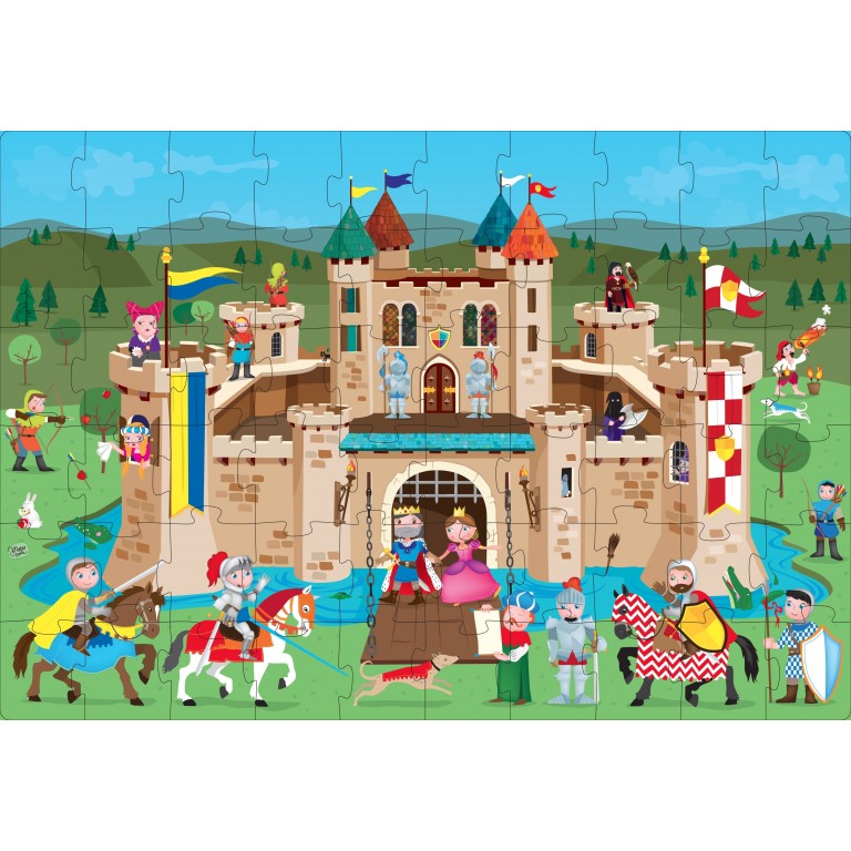 Les Chevaliers du Moyen-Age-Sassi-Super Châtaigne-Puzzle : Product type