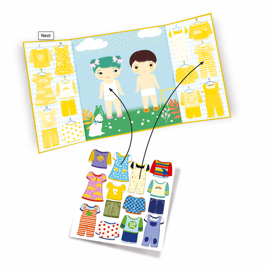 Les habits-Djeco-Super Châtaigne-Collages & Coloriages : Product type