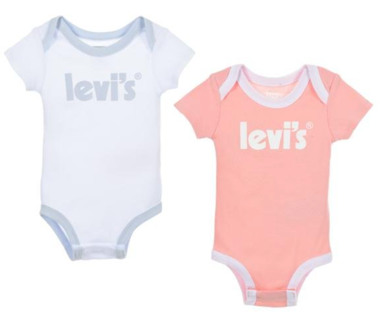 Lot 2 body | Manches courtes Rose et Blanc-Levi's-Super Châtaigne-outlet : Product type