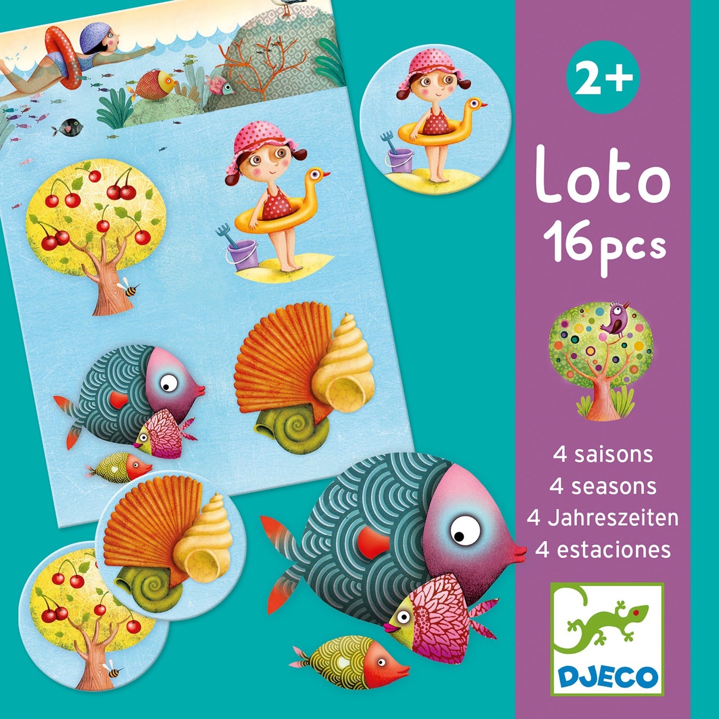 Loto | Les 4 saisons-Djeco-Super Châtaigne-Jeux éducatifs : Product type