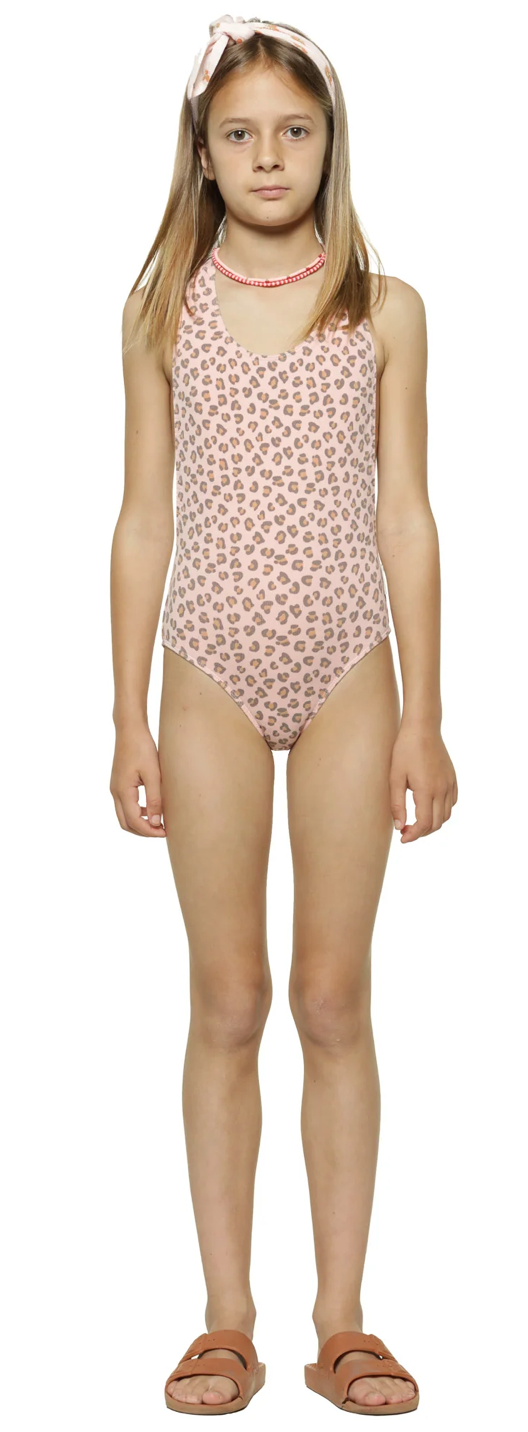Maillot | Léopard Rose-Piu Piu Chick-Super Châtaigne-Maillots : Product type