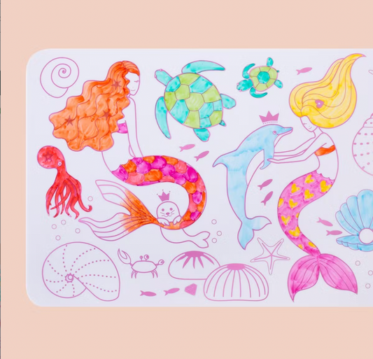Mini play mat - sirènes-Super Petit-Super Châtaigne-Collages & Coloriages : Product type