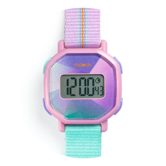 Montre digitale | Purple Prisma-Djeco-Super Châtaigne-Accessoires : Product type
