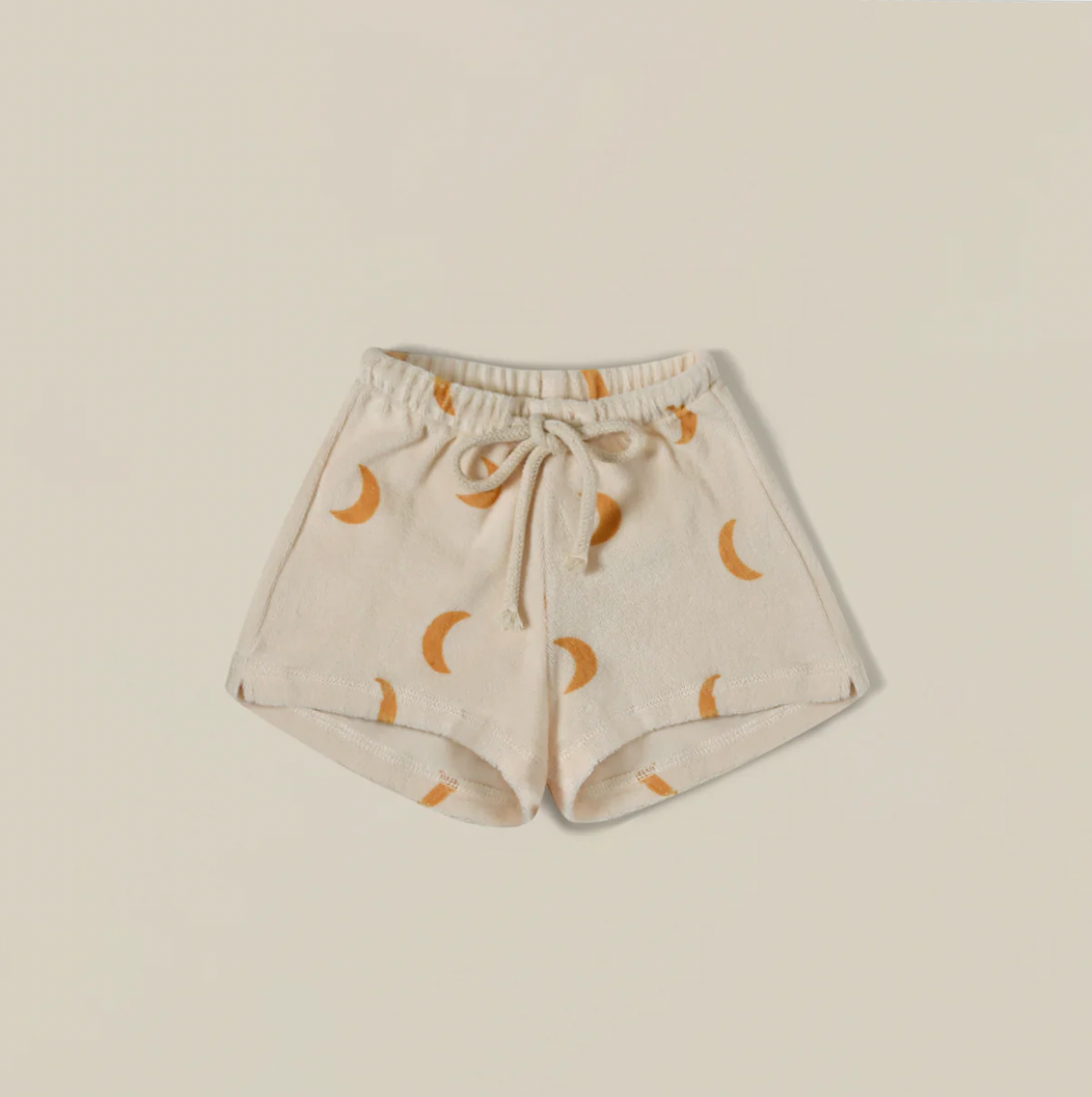 Organic Zoo - Short en éponge - Lune jaune-Organic Zoo-Super Châtaigne-Shorts & Combinaisons : Product type