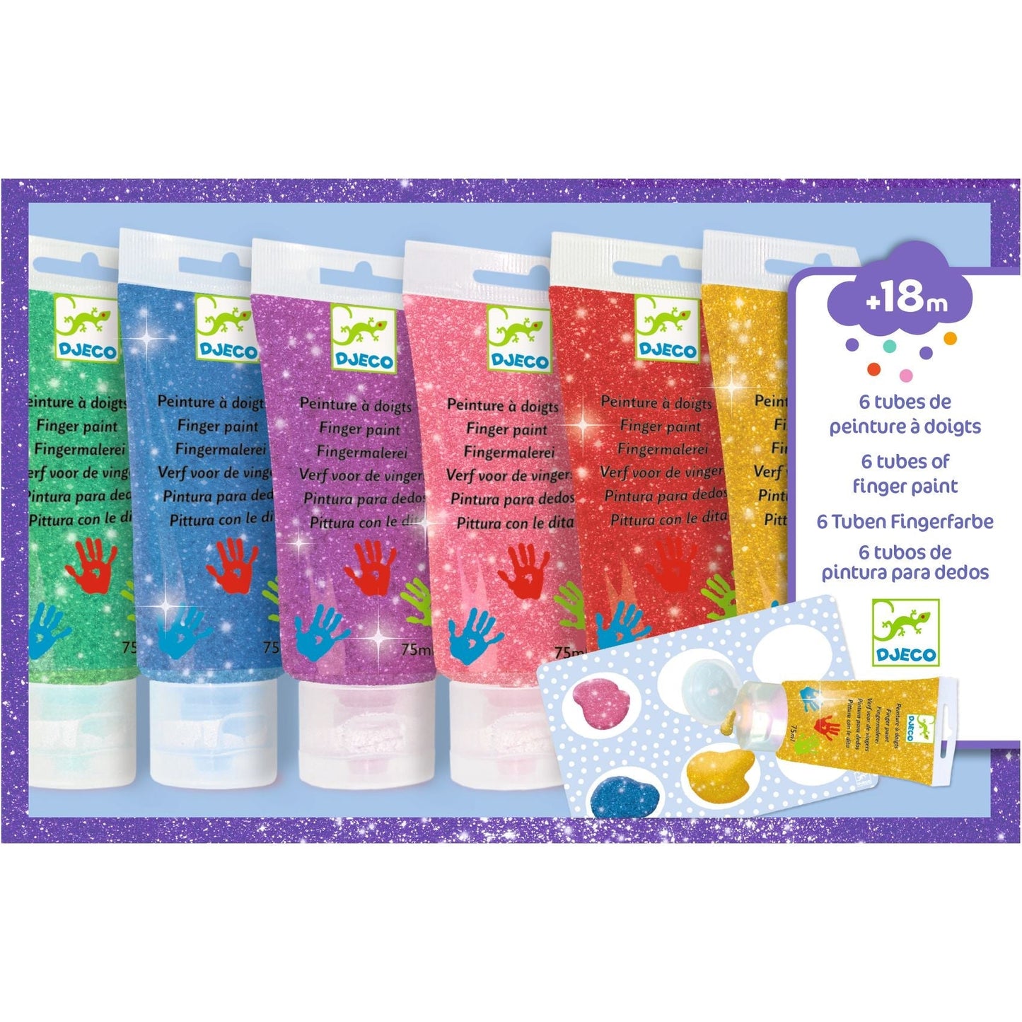 Peinture à doigts | Paillettes-Djeco-Super Châtaigne-Matériel : Product type