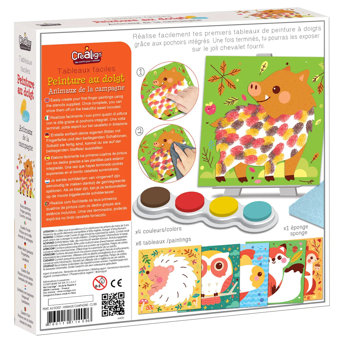 Peinture au doigt - Animaux de la campagne-Crealign-Super Châtaigne-Création & Fabrication : Product type