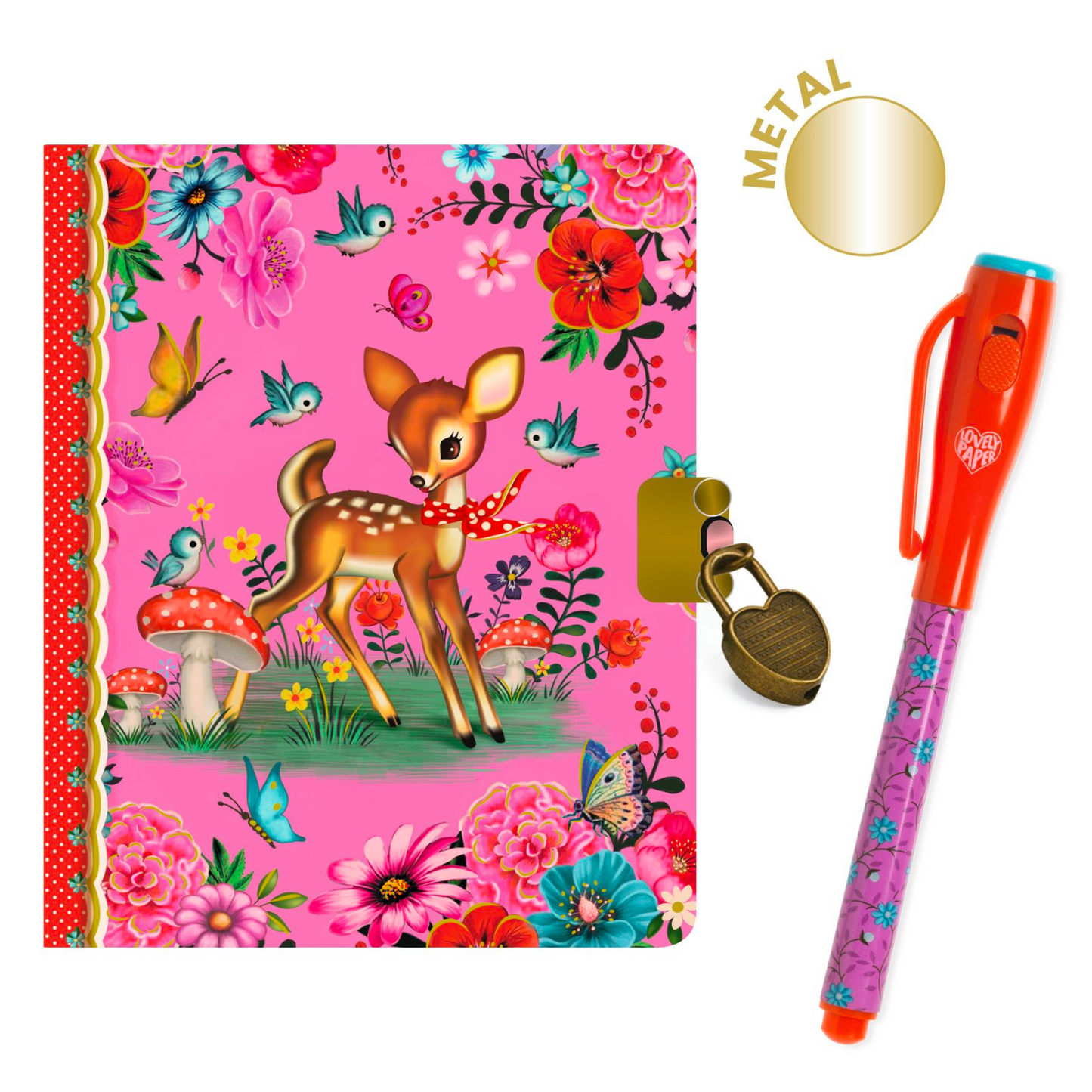 Petit carnet secret & feutre magique | Fiona-Djeco-Super Châtaigne-Imagination : Product type
