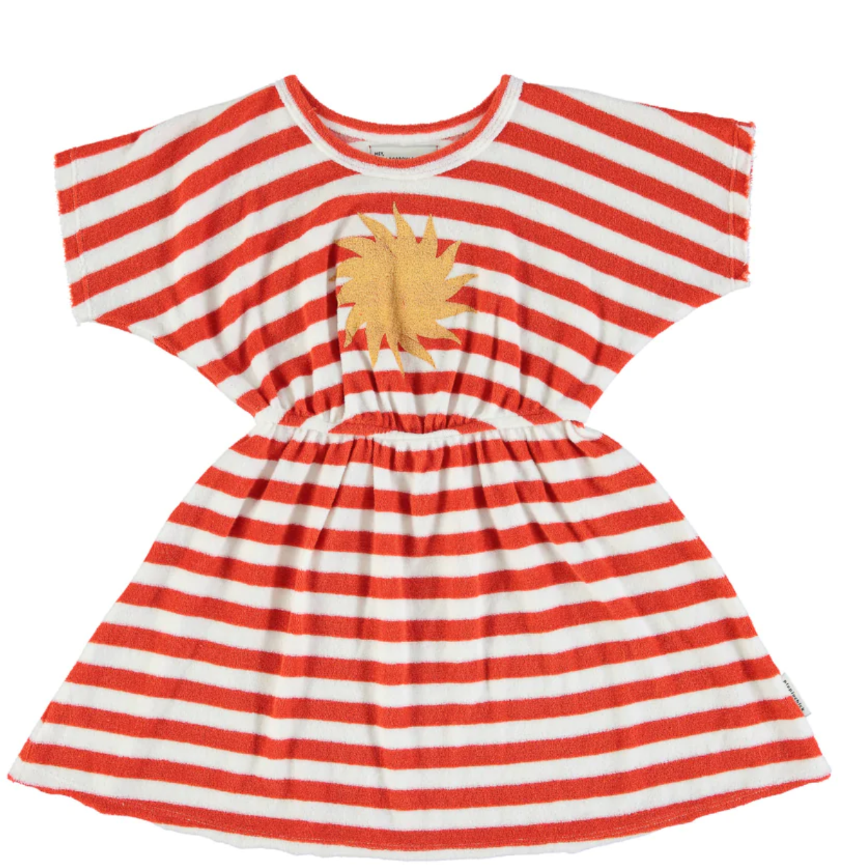 Piu Piu Chick - Short dress / Red & ecru stripes-Piu Piu Chick-Super Châtaigne-Jupes & Robes : Product type