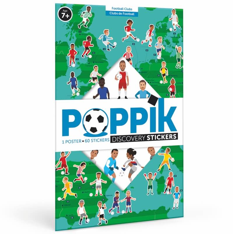 Poster pédagogique - Clubs de football-Poppik-Super Châtaigne-Collages & Coloriages : Product type