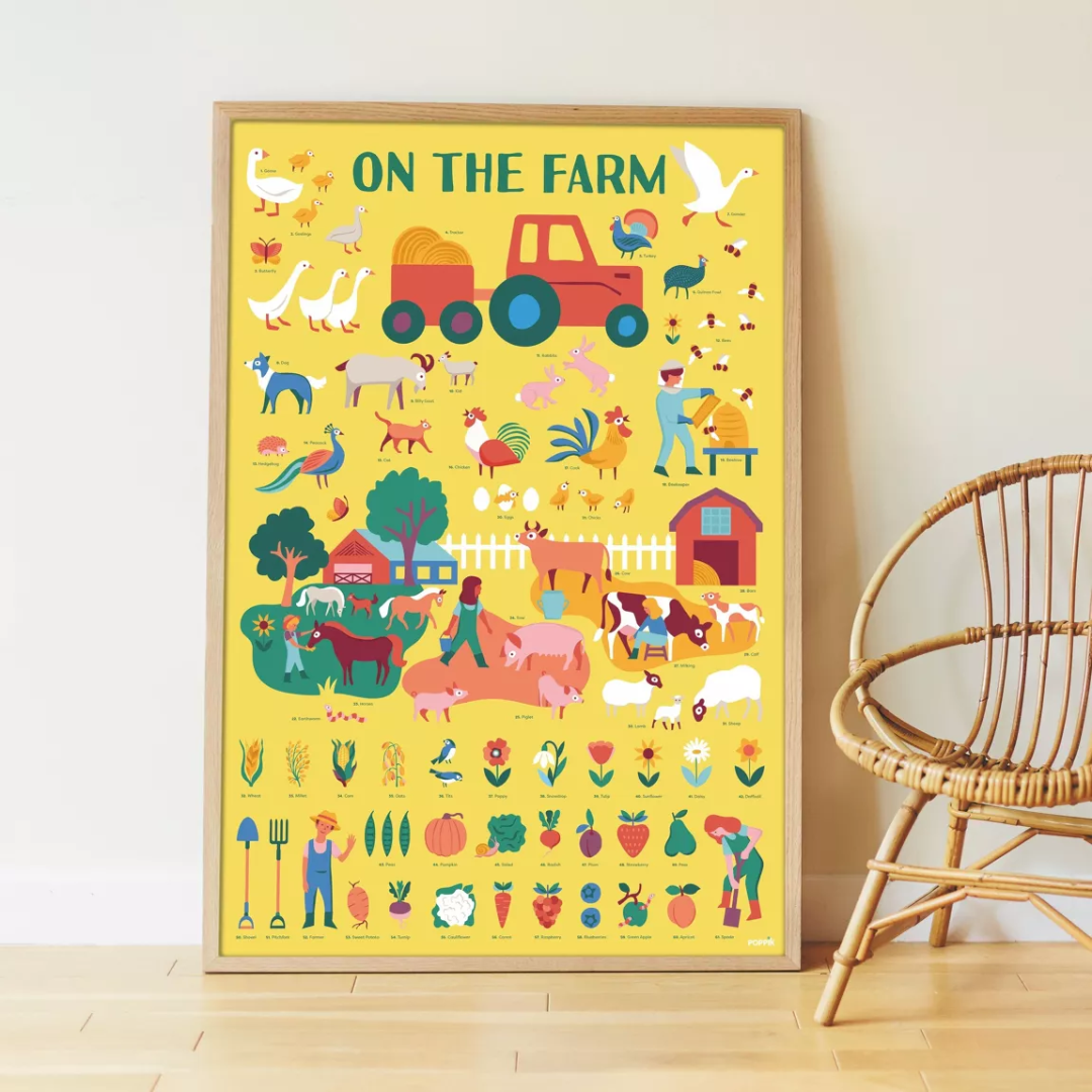 Poster pédagogique | La ferme-Poppik-Super Châtaigne-Jeux éducatifs : Product type