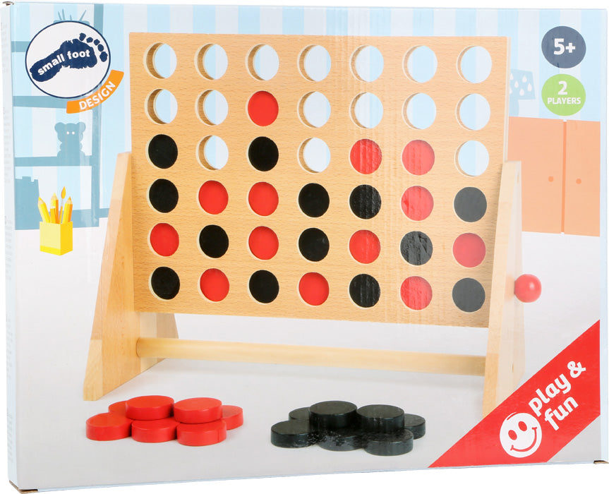 Puissance 4 géant en bois-Small Foot-Super Châtaigne-Jeux de société : Product type