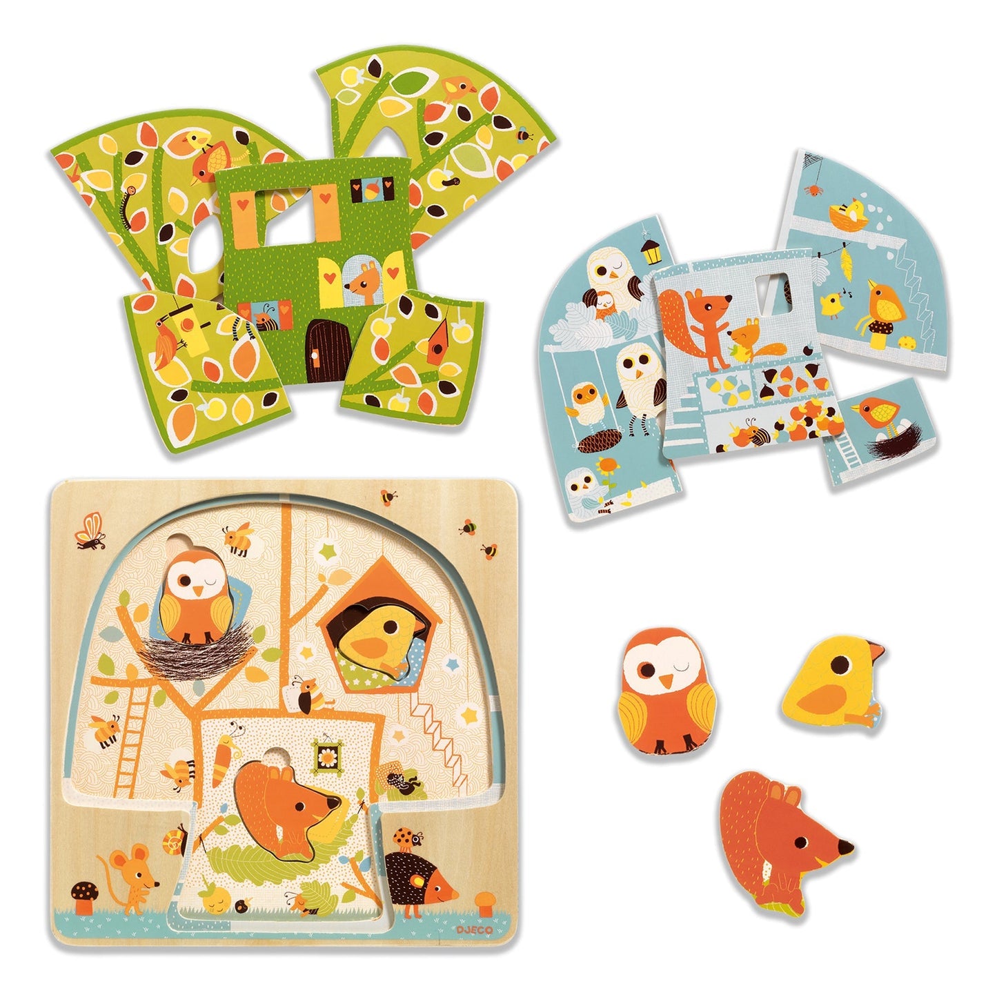Puzzle 3 niveaux - Chez Nut-Djeco-Super Châtaigne-Puzzle : Product type
