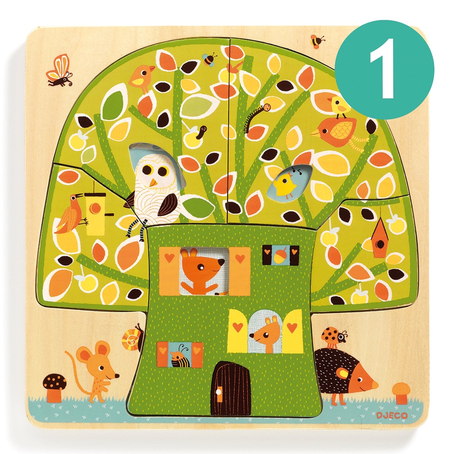 Puzzle 3 niveaux - Chez Nut-Djeco-Super Châtaigne-Puzzle : Product type