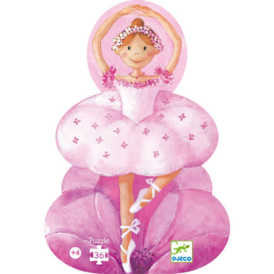 Puzzle 36 pièces - La ballerine à la fleur-Djeco-Super Châtaigne-Puzzle : Product type