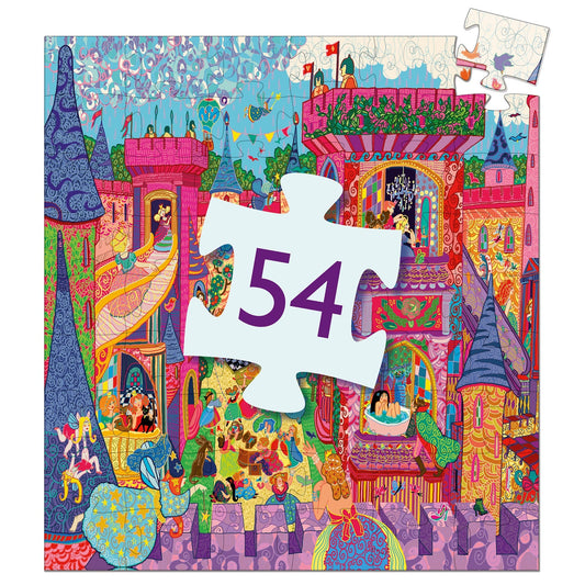 Puzzle 54 pièces - Château féerique-Djeco-Super Châtaigne-Puzzle : Product type