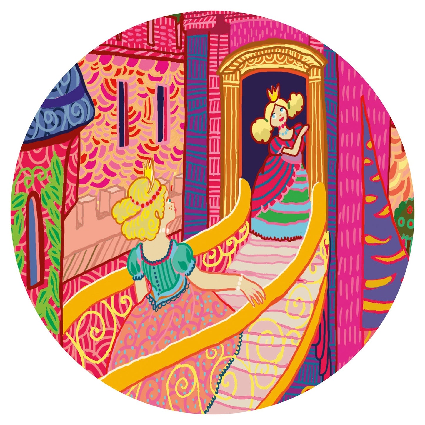 Puzzle 54 pièces - Château féerique-Djeco-Super Châtaigne-Puzzle : Product type