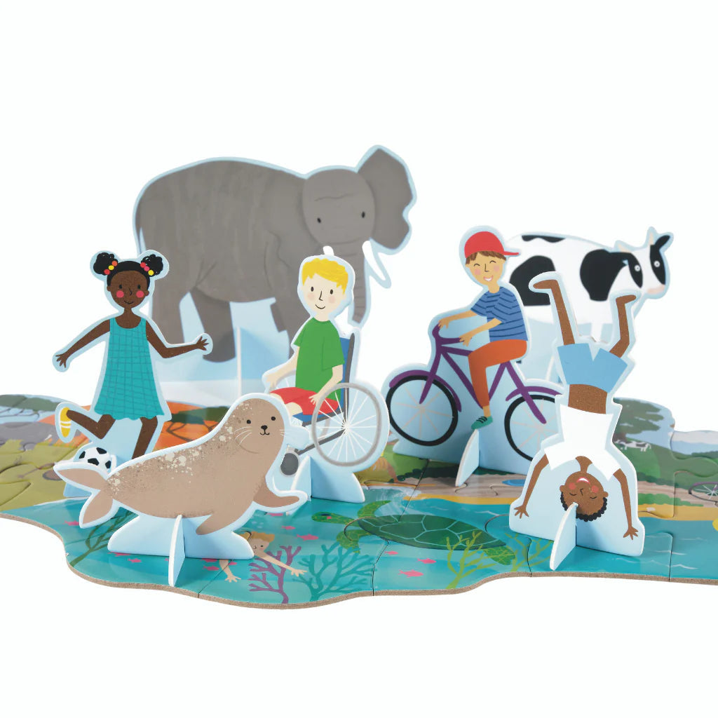 Puzzle à construire avec figurines - Un monde-Floss & Rock-Super Châtaigne-Puzzle : Product type