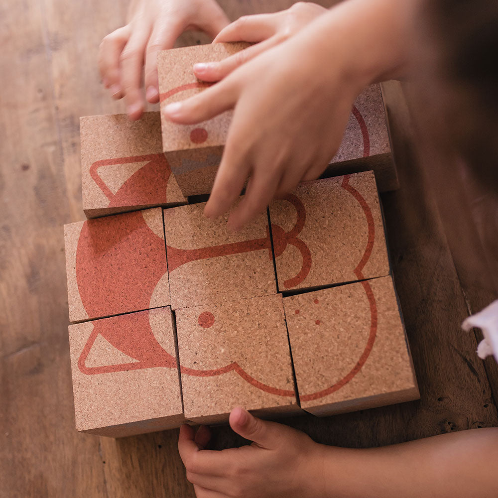 Puzzle cubes en liège-Elou-Super Châtaigne-Puzzle : Product type