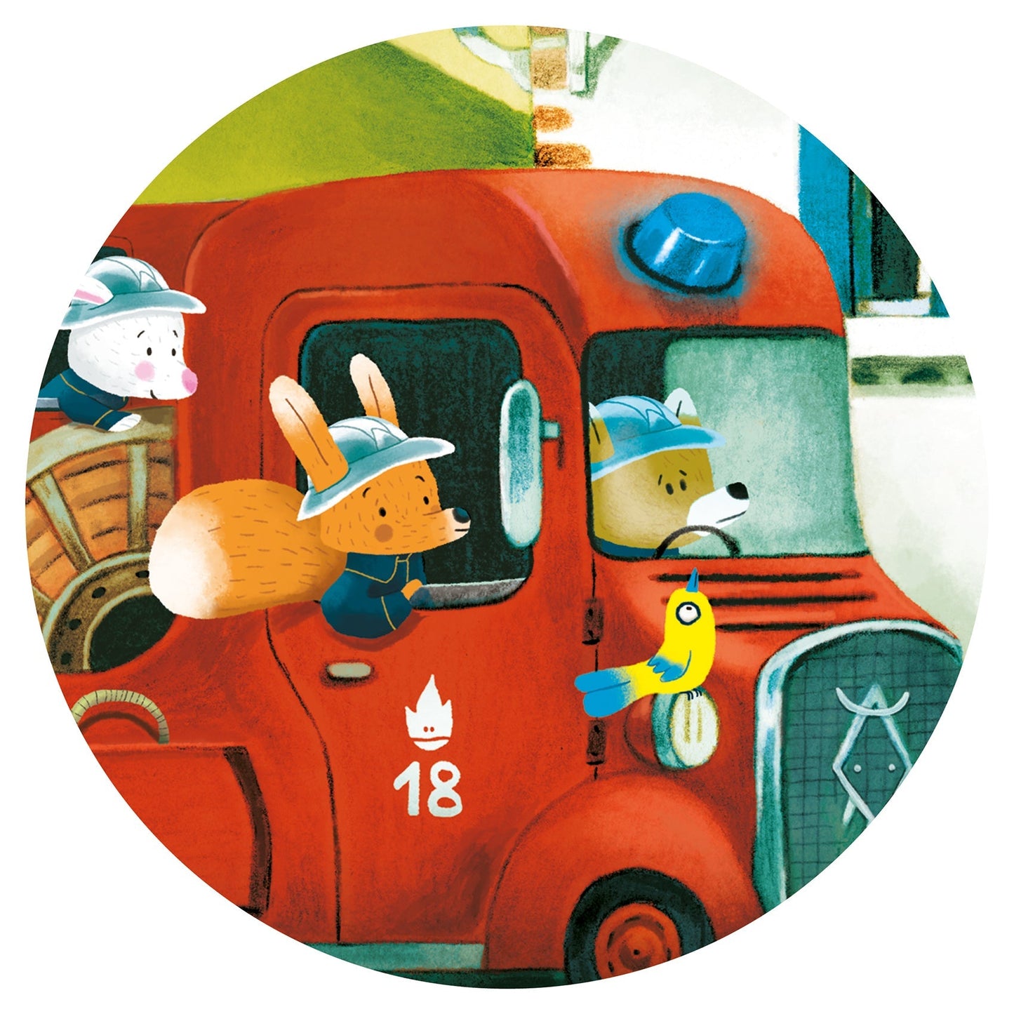 Puzzle | Le camion de pompier-Djeco-Super Châtaigne-Puzzle : Product type