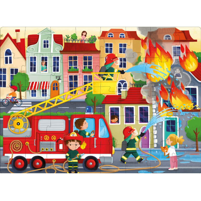 Q-Box | Les pompiers-sassi-Super Châtaigne-Jeux éducatifs : Product type