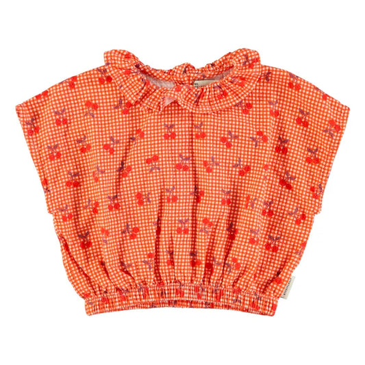 Blouse | Top | Red & White