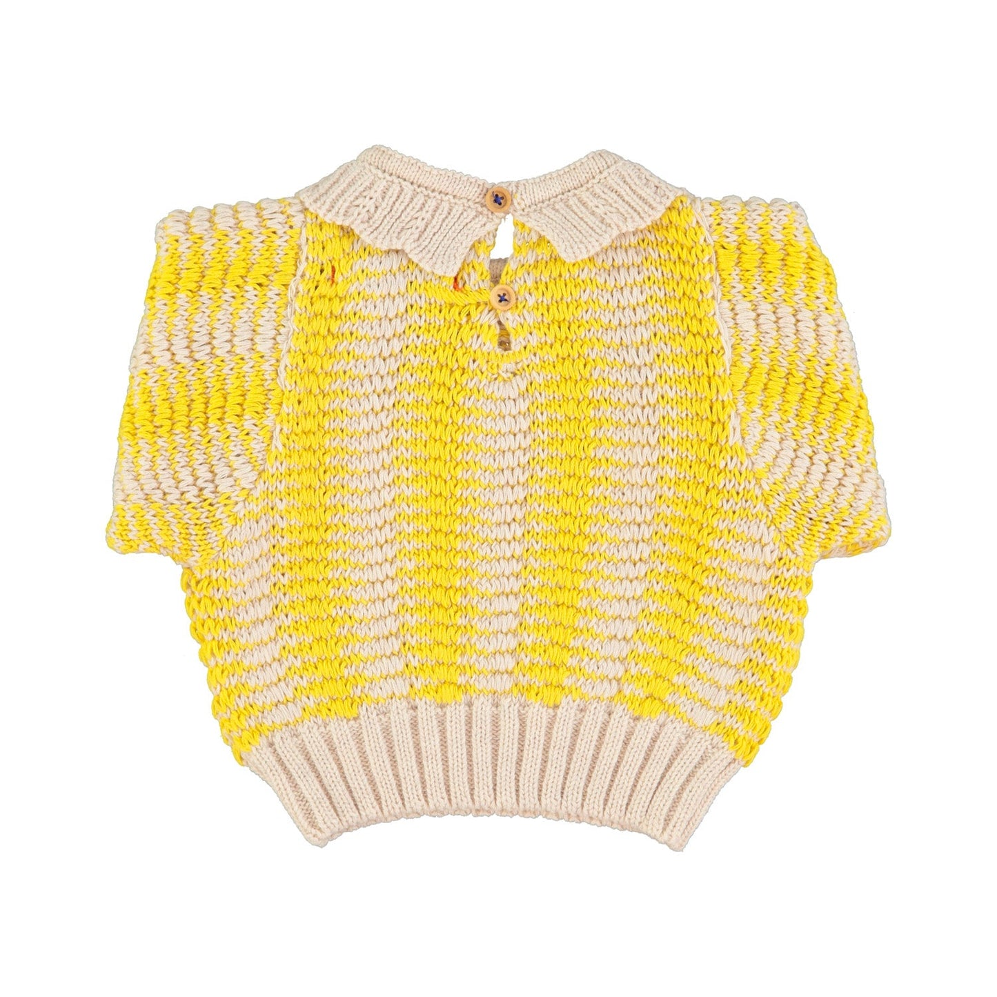 Blouse | Knitted Ecru &Yellow