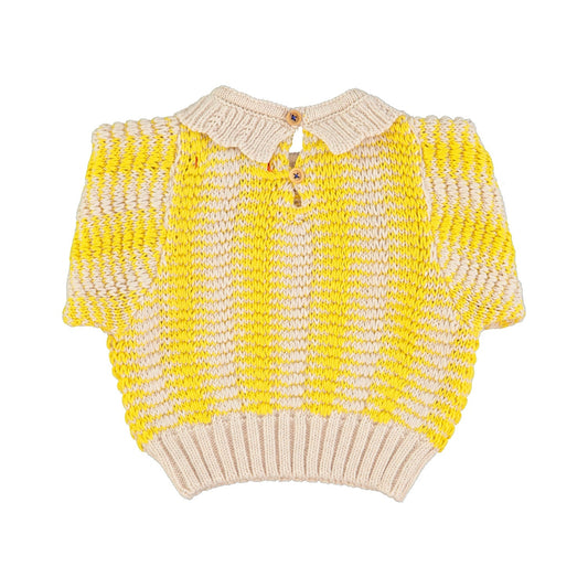 Blouse | Knitted Ecru &Yellow