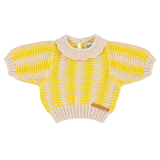 Blouse | Knitted Ecru &Yellow