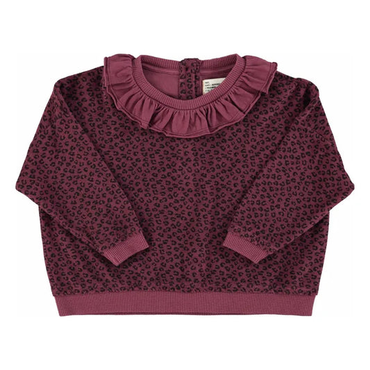 Sweat-shirt | Aubergine | Animal
