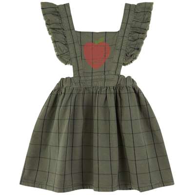Robe tablier verte à carreaux-Piu Piu Chick-Super Châtaigne-outlet : Product type
