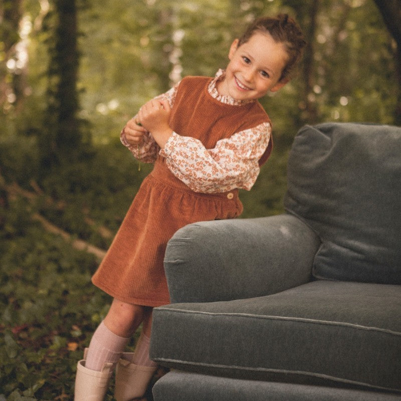 Robe | Tiya velours Camel-Apaches Collections-Super Châtaigne-outlet : Product type