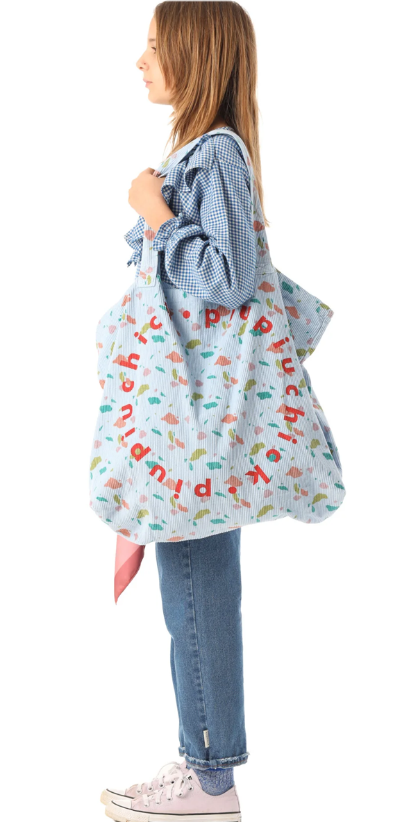 Sac XL | Bleu avec formes-Piu Piu Chick-Super Châtaigne-Accessoires : Product type