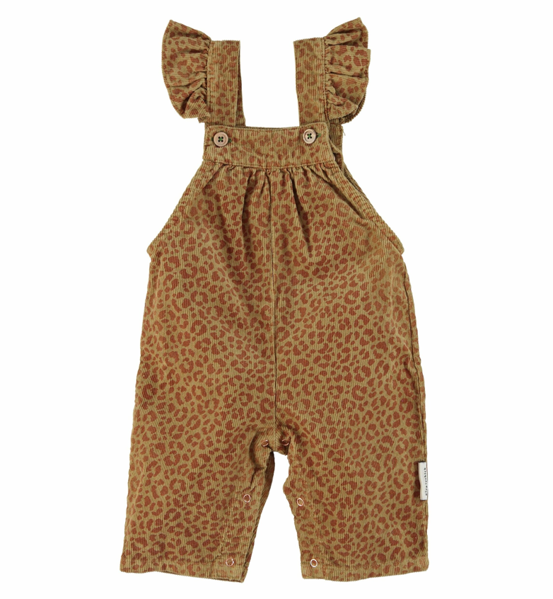 Salopette | Olive imprimé léopard-Piu Piu Chick-Super Châtaigne-outlet : Product type