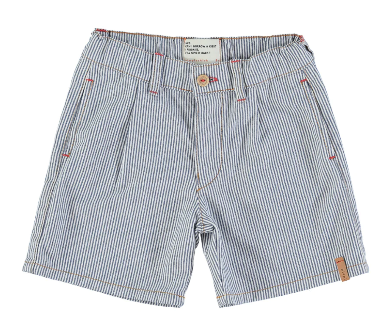 Short | Navy rayures-Piu Piu Chick-Super Châtaigne-outlet : Product type