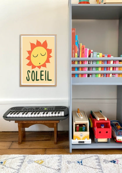 Soleil - WOLFNOODLE - ENCADRÉE !-Sergent Paper-Super Châtaigne-affiche : Product type