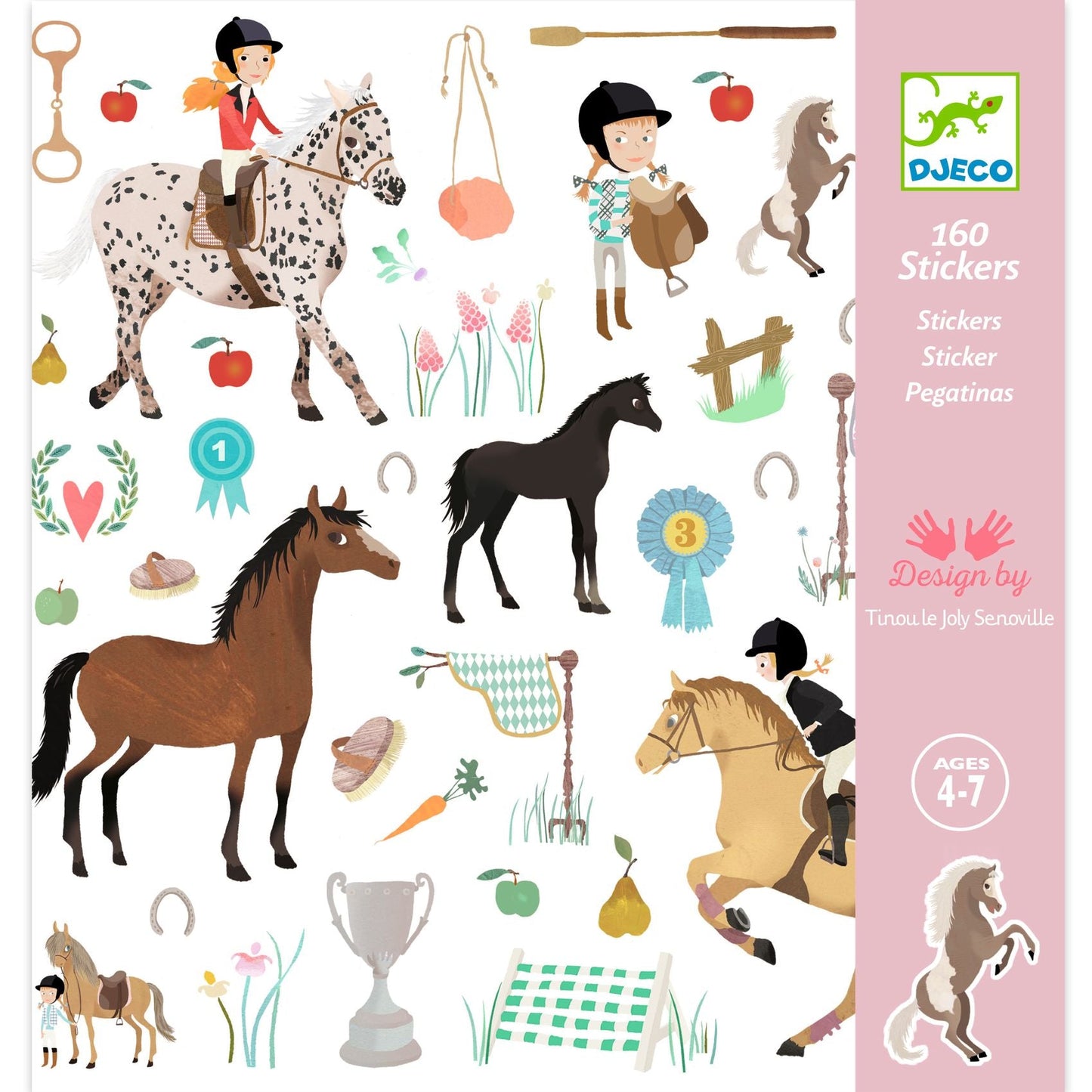 Stickers - Chevaux-Djeco-Super Châtaigne-Collages & Coloriages : Product type