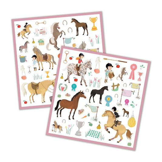 Stickers - Chevaux-Djeco-Super Châtaigne-Collages & Coloriages : Product type