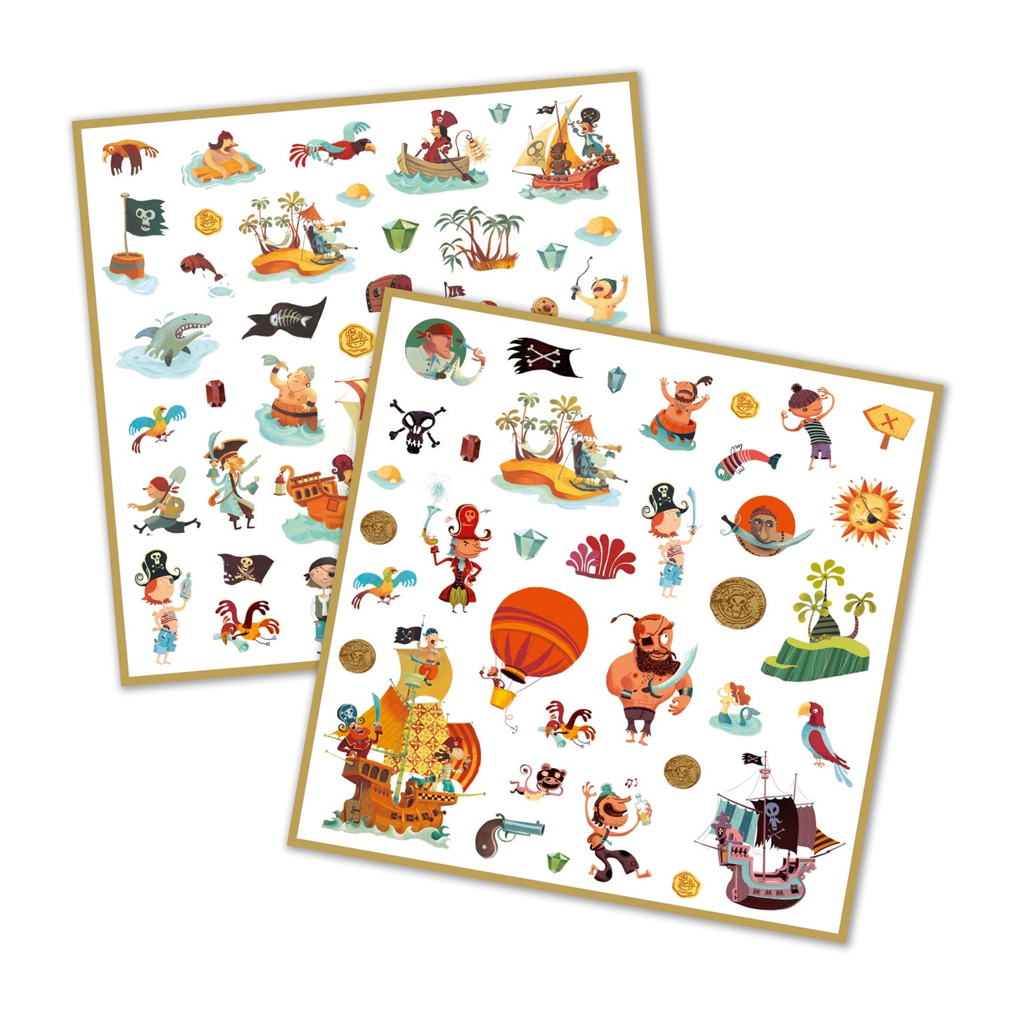 Stickers | Pirates-Djeco-Super Châtaigne-Collages & Coloriages : Product type