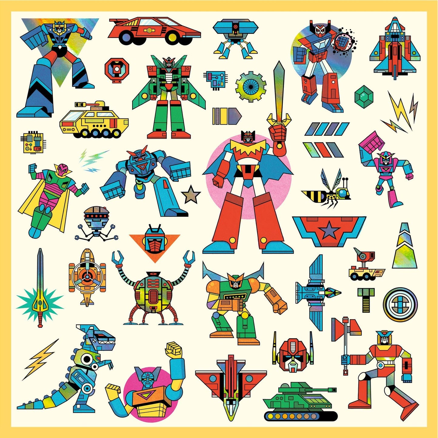 Stickers | Robots-Djeco-Super Châtaigne-Collages & Coloriages : Product type