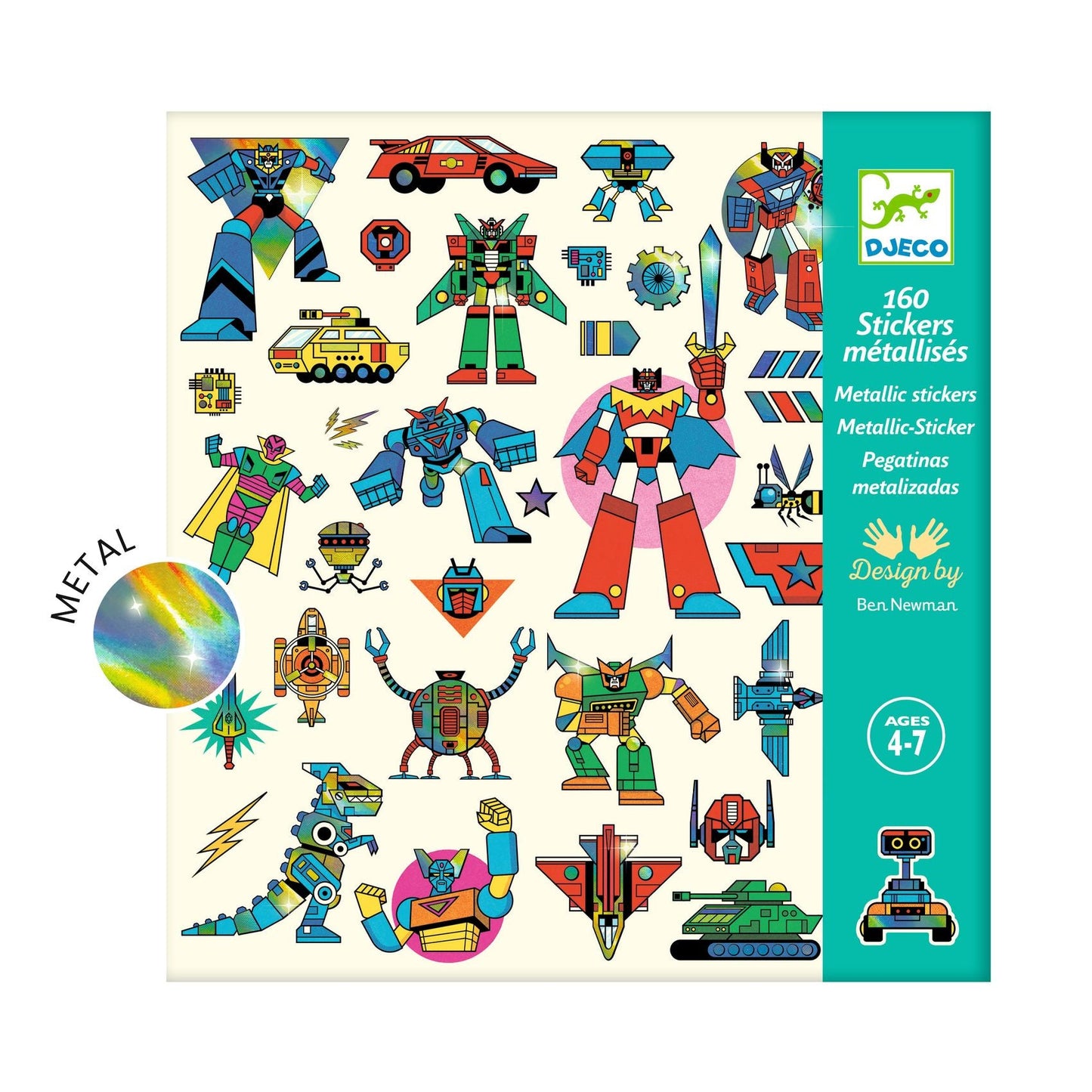 Stickers | Robots-Djeco-Super Châtaigne-Collages & Coloriages : Product type