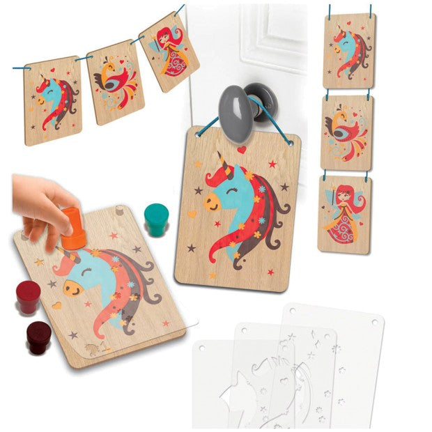 Tampographie sur bois - Personnages enchantés-Crealign-Super Châtaigne-Création & Fabrication : Product type