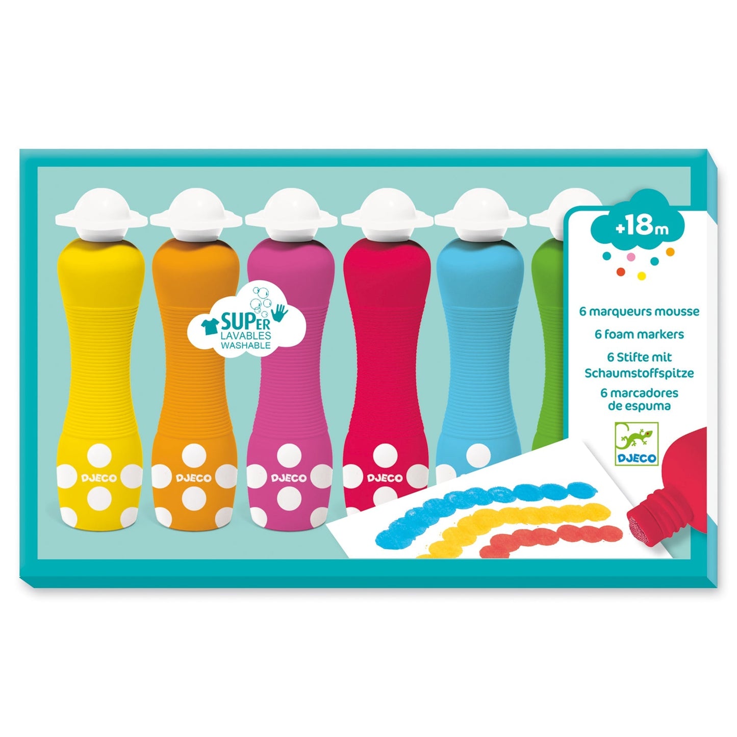 Tampons | Marqueurs mousse-Djeco-Super Châtaigne-Matériel : Product type