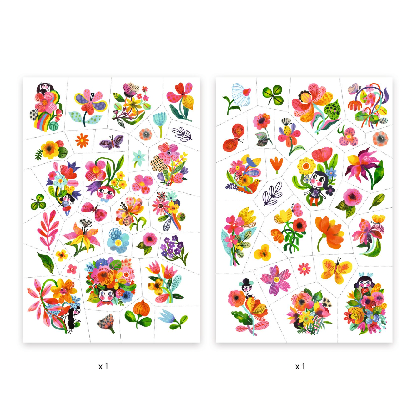 Tattoos | Aqua flor-Djeco-Super Châtaigne-Imagination : Product type
