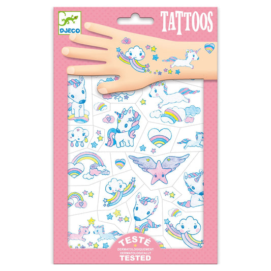 Tattoos | Licornes-Djeco-Super Châtaigne-Imagination : Product type