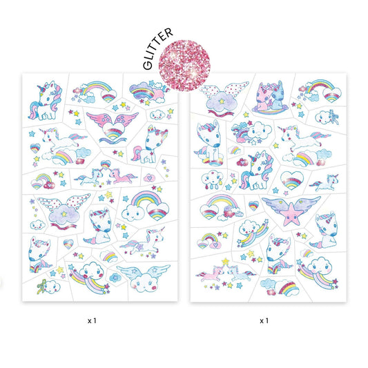 Tattoos | Licornes-Djeco-Super Châtaigne-Imagination : Product type
