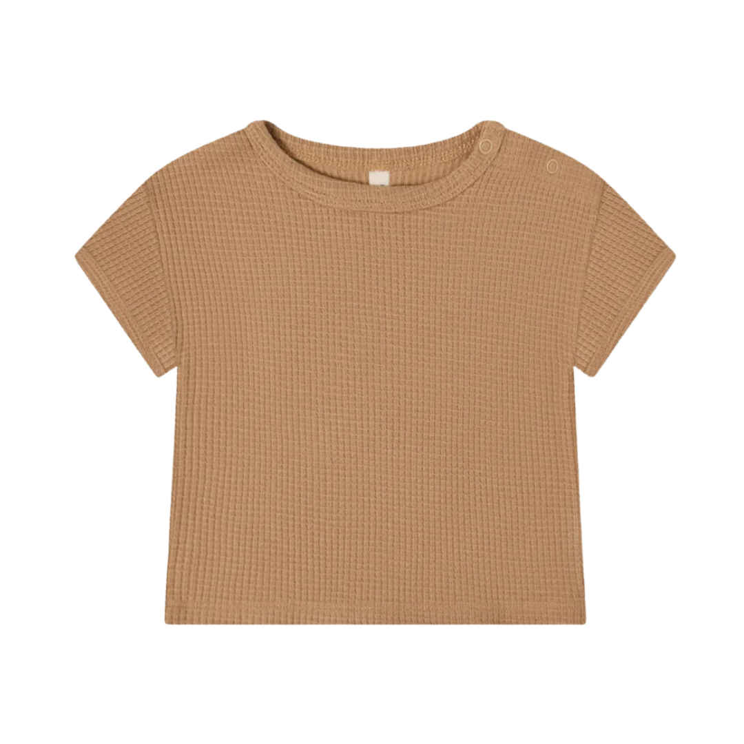 Tee-Shirt Gaufré beige | Nid d'abeille-Organic Zoo-Super Châtaigne-T-shirts & Débardeurs : Product type