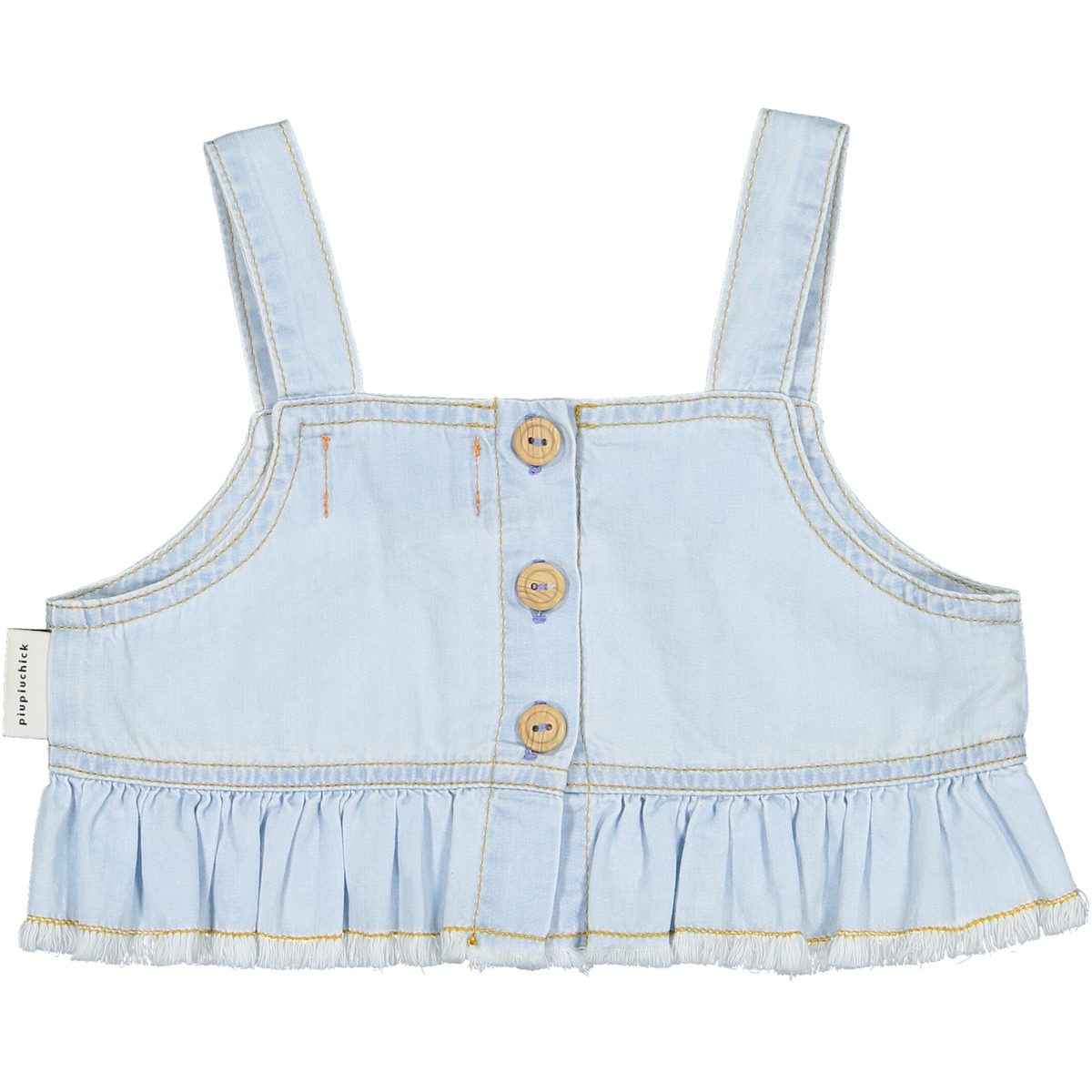 Top en jeans | Soleil-Piu Piu Chick-Super Châtaigne-outlet : Product type