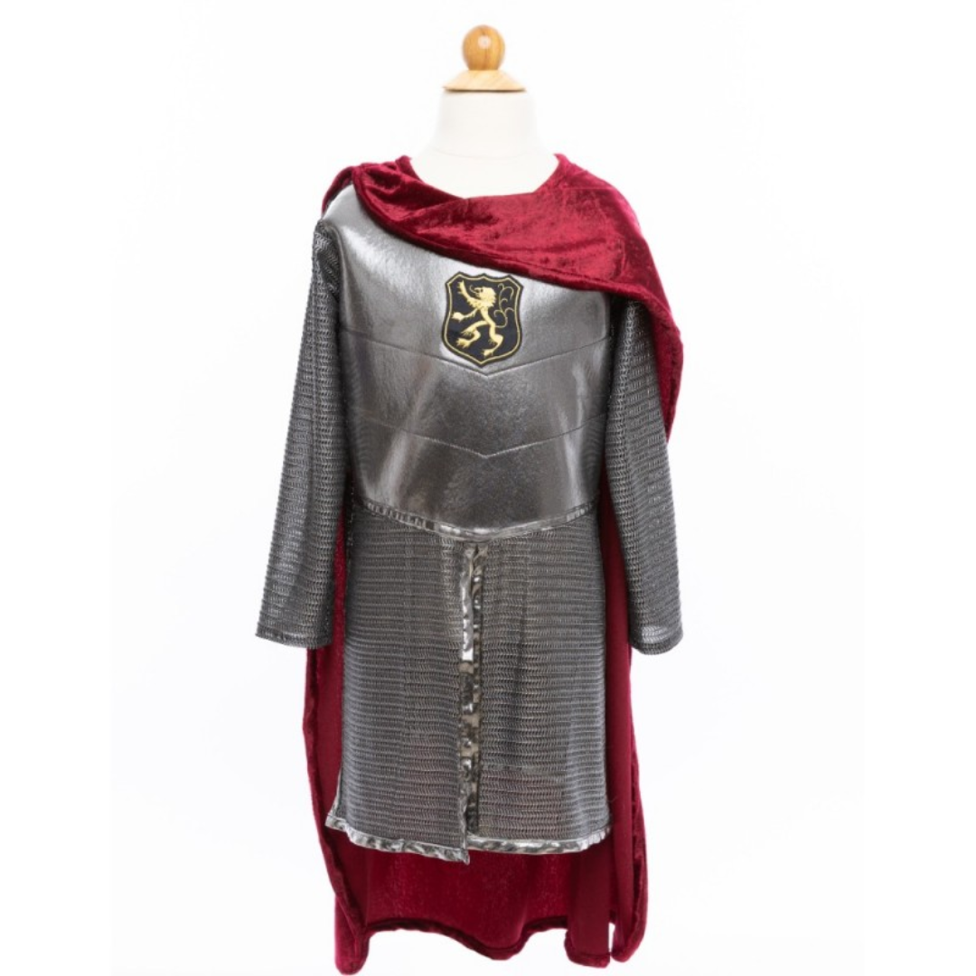 Tunique de chevalier | Velours rouge-Great Pretenders-Super Châtaigne-Imagination : Product type